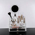 Органайзер для косметики з дзеркалом GT-226 / Косметичне дзеркало / Косметичний органайзер з дзеркалом, фото 2