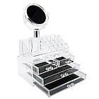 Органайзер для косметики з дзеркалом GT-226 / Косметичне дзеркало / Косметичний органайзер з дзеркалом, фото 5
