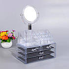 Органайзер для косметики з дзеркалом GT-226 / Косметичне дзеркало / Косметичний органайзер з дзеркалом, фото 6