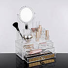 Органайзер для косметики з дзеркалом GT-226 / Косметичне дзеркало / Косметичний органайзер з дзеркалом, фото 8