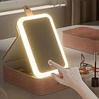 Косметичка дорожня з LED дзеркалом GT-245 / Косметичка з дзеркалом і підсвічуванням / Органайзер-кейс для косметики, фото 2