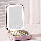 Косметичка дорожня з LED дзеркалом GT-245 / Косметичка з дзеркалом і підсвічуванням / Органайзер-кейс для косметики, фото 7