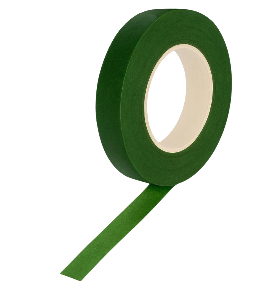 Флористична тейп-стрічка 12 мм 001 Зелена | Green (33 м)