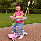 Дитячий самокат із сидінням і батьківською ручкою / Самокат для дітей / Триколісний самокат із бортиком, фото 3