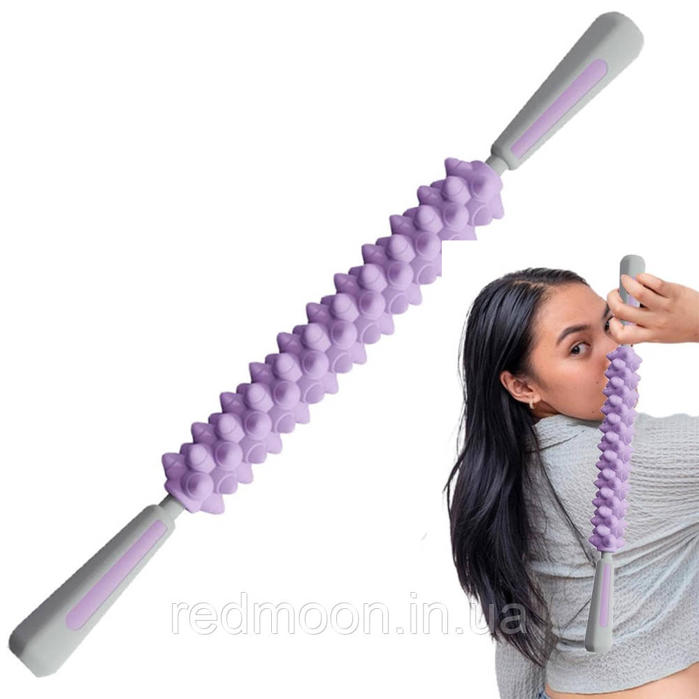 Качалка-масажер для тіла антицелюлітний, 48,6 см, Фіолетовий/Механічний масажер/масажер для тіла, фото 1