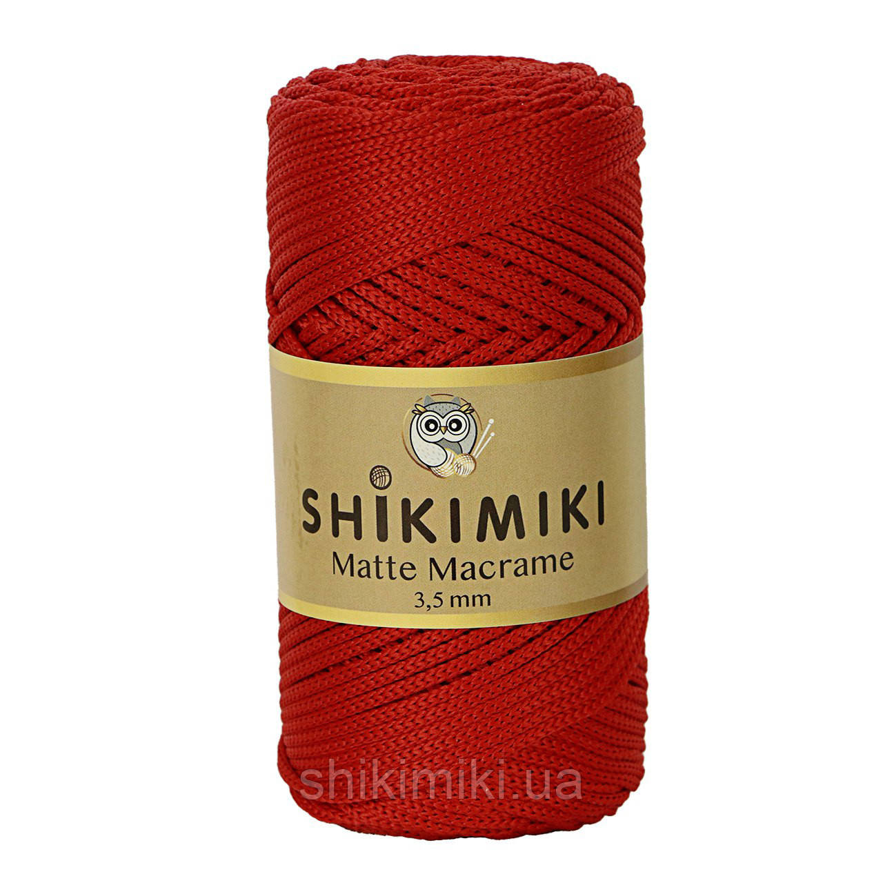 Шнур поліефірний Matte Macrame 3,5 mm, колір Червоний, фото 1