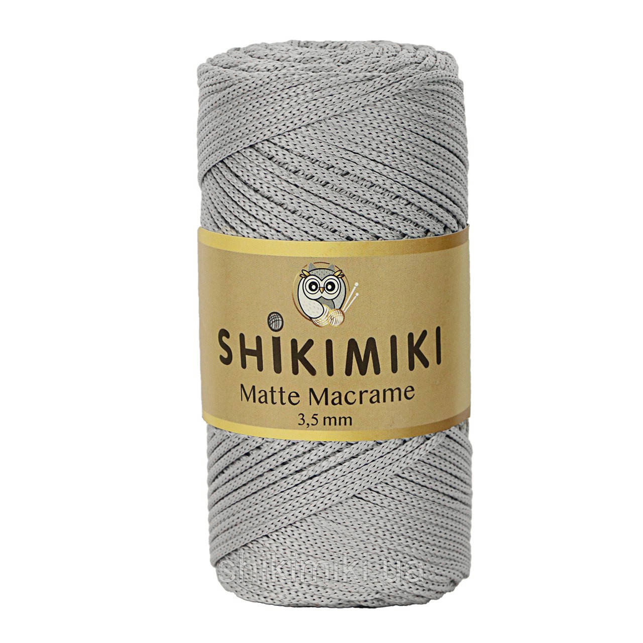 Шнур поліефірний Matte Macrame 3,5 mm, колір Перлинно-сірий, фото 1