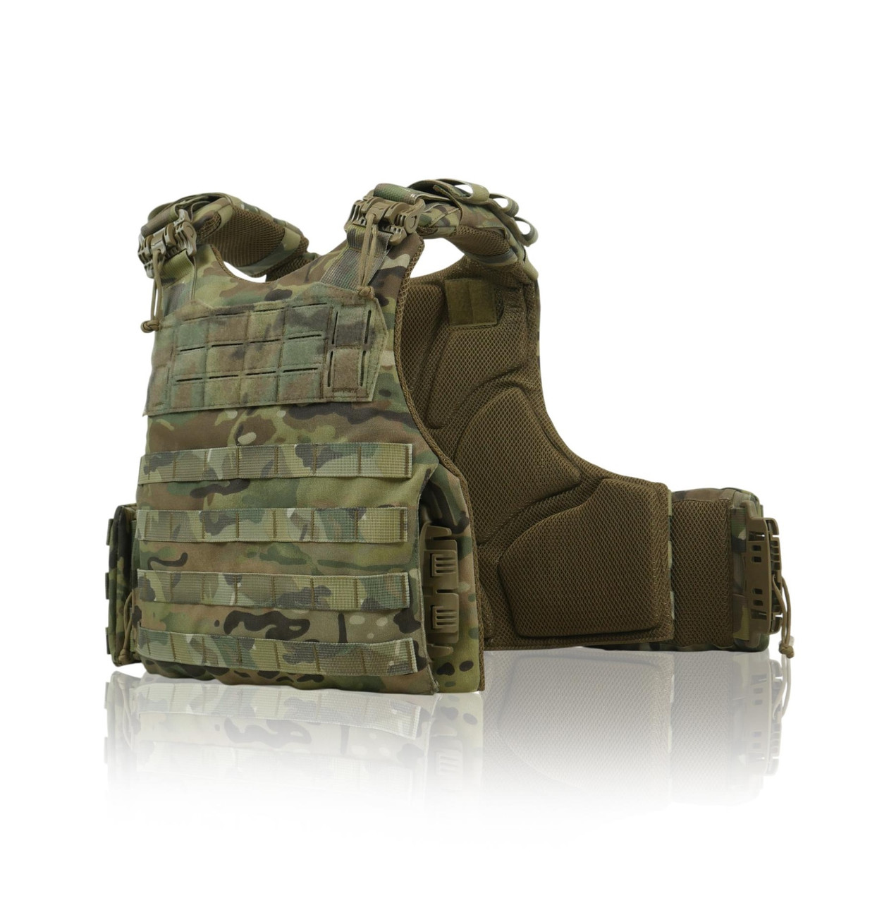 Бронежилет KIBORG зі збільшеною площею захисту Мультикам | Cordura 1000D, NIR, Molle | Власне виробництво | XL, фото 1