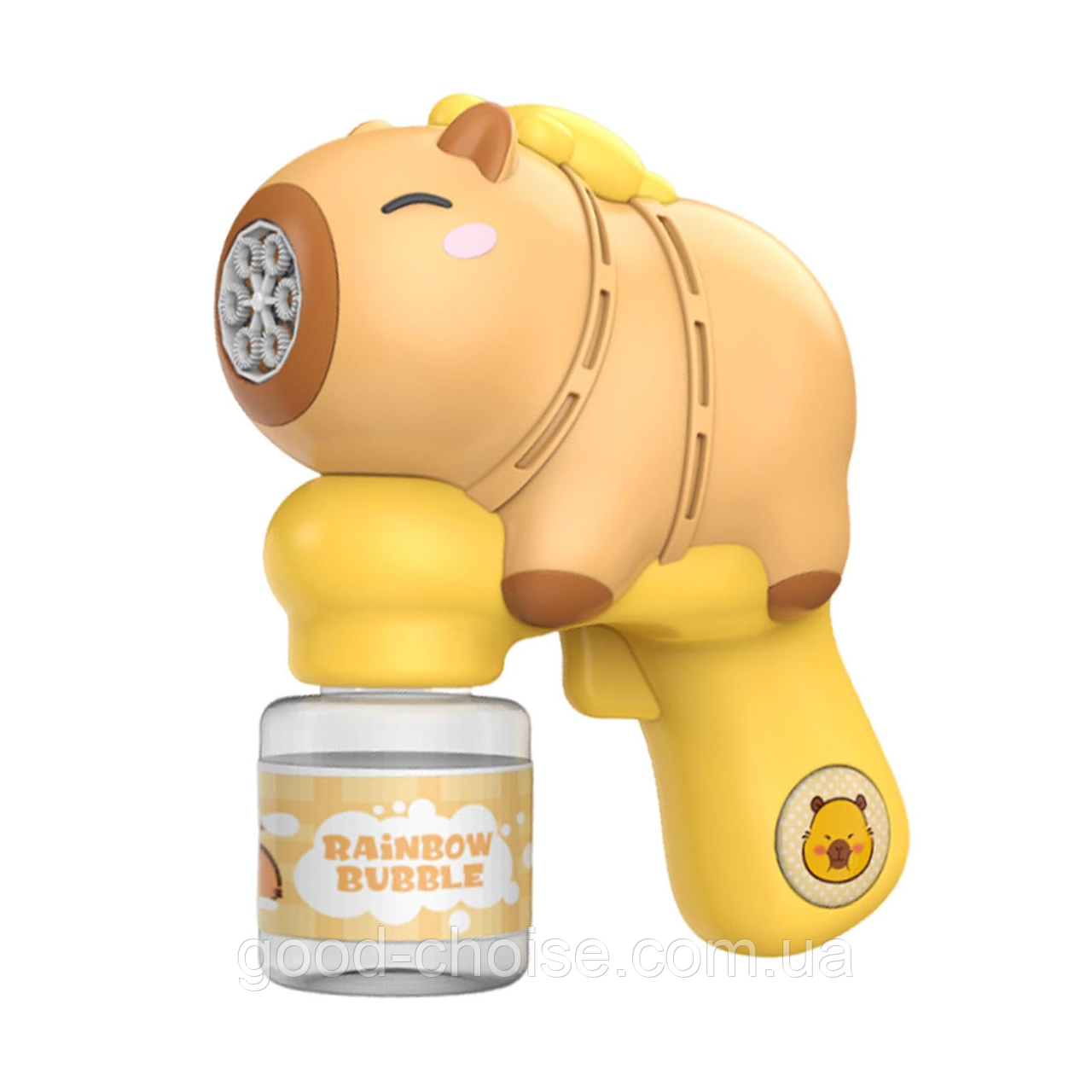 Пістолет для мильних бульбашок «Капібара» 363-66/ Іграшка для створення бульбашок / Дитячий пістолет для бульбашок, фото 1