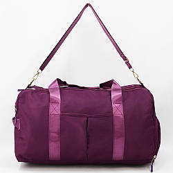 Сумка спортивна 50х24х20см, L013, Фіолетова / Дорожня сумка / Туристична сумка / Сумка для спорту