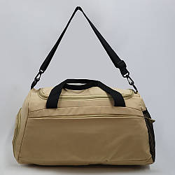Сумка спортивна 50х28х25см, 4167, Бежева / Дорожня сумка / Сумка для тренувань / Сумка для спорту