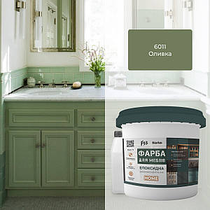 Епоксидна фарба для меблів світла оливка Barko 1кг.