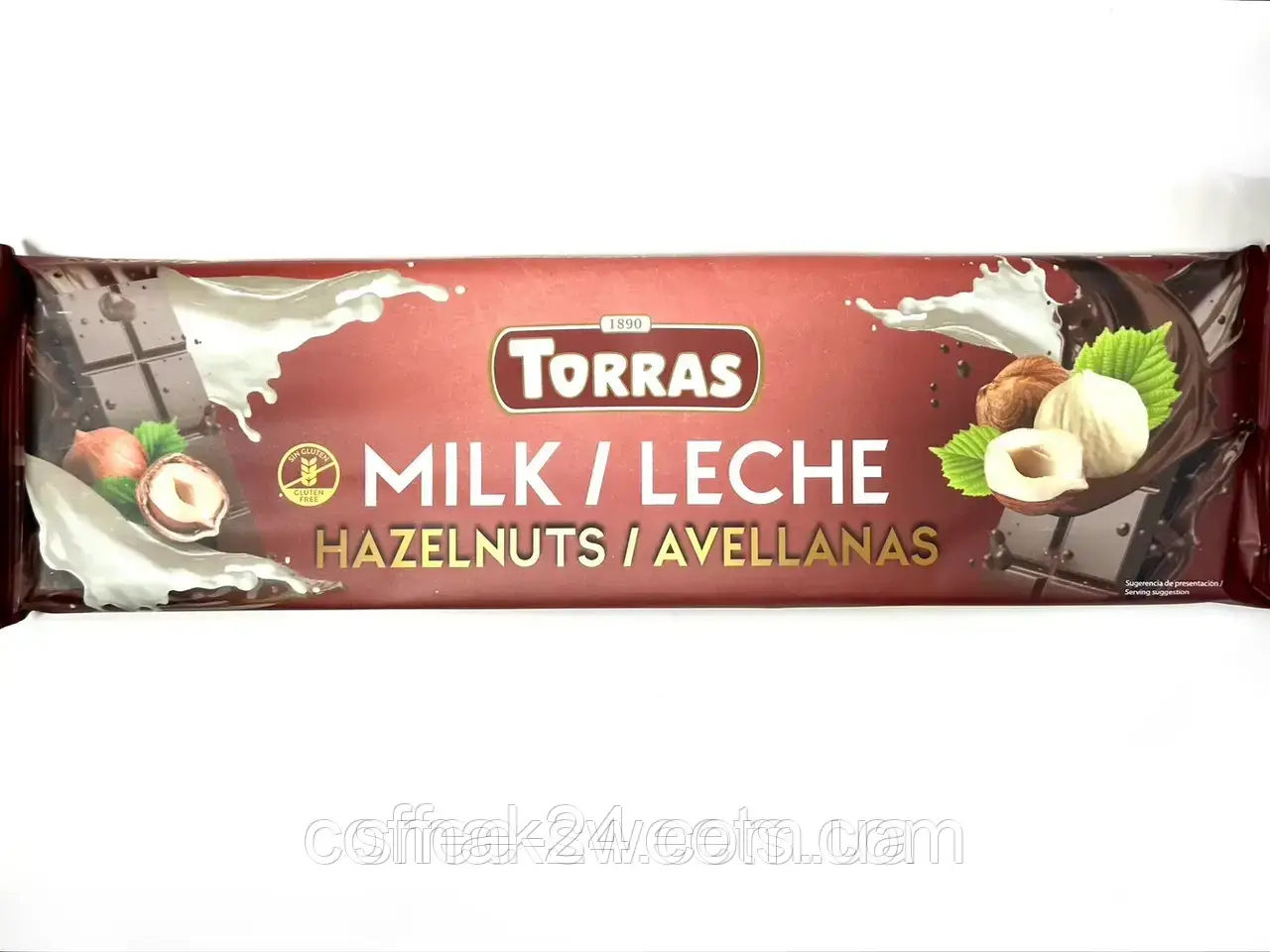 Шоколад молочний без глютену з фундуком Torras Milk Huzelnuts 300 г Іспанія