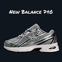 Срібні жіночі кросівки New Balance 740 Grey Silver / Демісезонні Нью Беланс 740 сітка