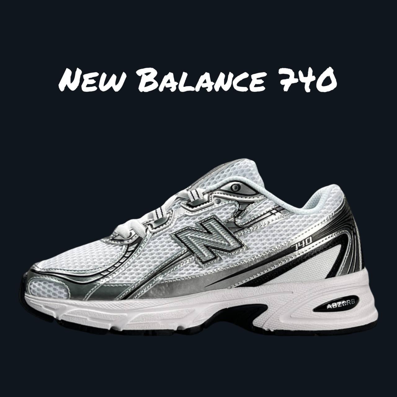 Срібні жіночі кросівки New Balance 740 White Silver / Демісезонні Нью Беланс 740 сітка, фото 1