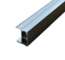 Профіль LEDTech анодований для ДСП-18 під світлодіодну стрічку. LT-1519 GREY. Преміум. Плати до 6мм