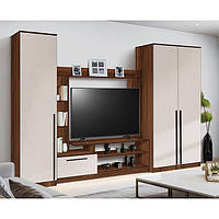 Стінка у вітальню Лестер дуб кастелло коньячний/кашемір Модерн