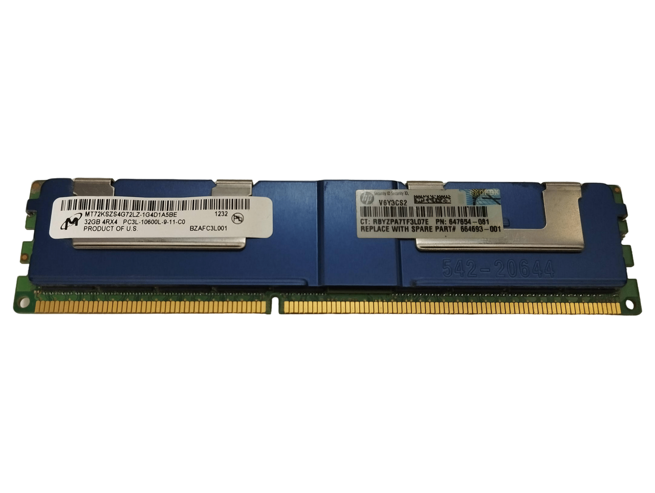 Серверна DDR3 32GB 1333 MHz (PC3L-10600L) Micron 1333 MHz (PC3L-10600L), фото 1