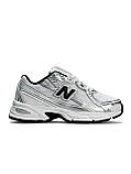 Срібні жіночі кросівки New Balance 740 White Silver Black / Демісезонні Нью Беланс 740 сітка, фото 4
