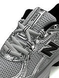 Срібні жіночі кросівки New Balance 740 White Silver Black / Демісезонні Нью Беланс 740 сітка, фото 9