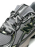 Срібні жіночі кросівки New Balance 740 White Silver Green / Демісезонні Нью Беланс 740 сітка, фото 9