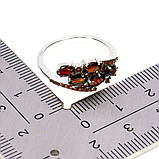 Каблучка. Натуральний гранат. Срібло 925., фото 3