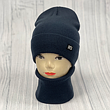 М 89051. Комплект для хлопчика, підлітковий: шапка з флісом і  хомут, розмір вільний, різні кольори 4-15 років, фото 2