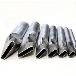 Пробійник для шкіри загартований овальний від 5*4мм до 30*4мм