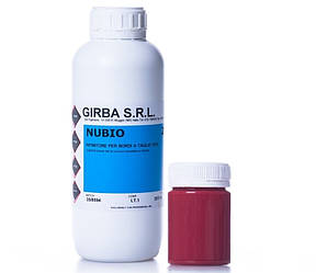 Фарба для запаювання зрізу шкіри GIRBA NUBIO колір Червоний глянець 100мл