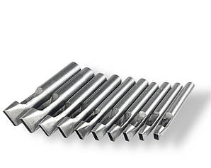 Пробійник для шкіри загартований прямокутний від 6*4мм до 20*6мм