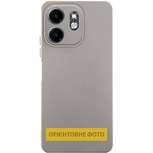 Чохол GETMAN Liquid Silk Full Camera для Samsung Galaxy S21 Ultra | TPU + Мікрофібра Сірий / Lavender