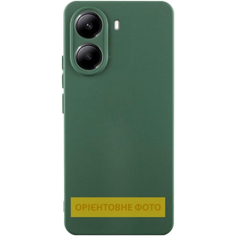 Чохол Silicone Cover Lakshmi Full Camera (AA) для Xiaomi 13T | Мікрофібра Зелений / Dark green, фото 1