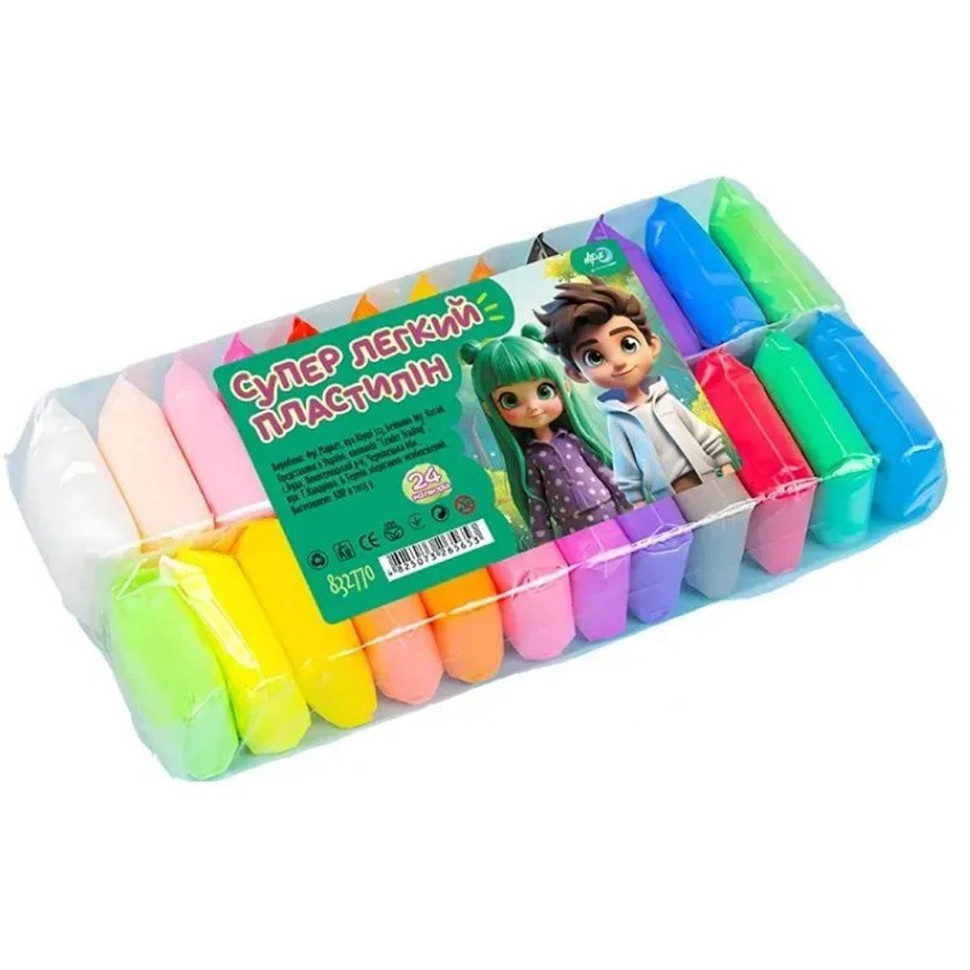 Набір для ліплення з повітряним пластиліном 832770, 24 кольори, фото 1