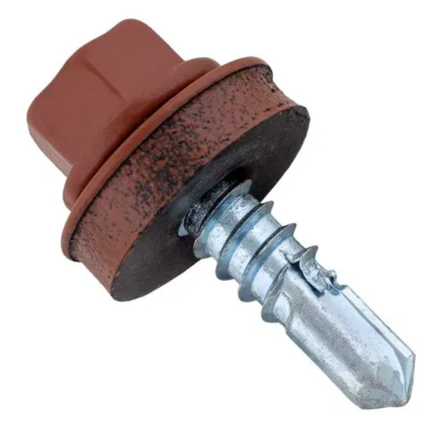 Саморіз покрівельний 48*19 RAL 8004 (250шт), фото 1