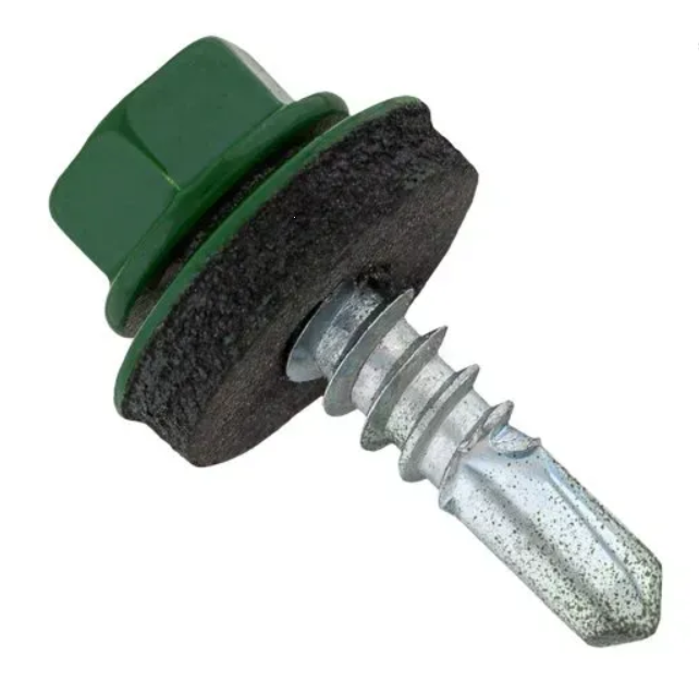 Саморіз покрівельний 48*19 RAL 6005 (250шт), фото 1