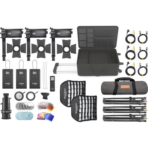 Свет Godox S60 LED Focusing 3-Light Kit (S60-D)