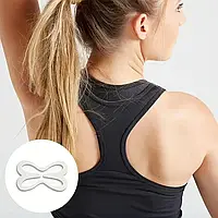 Зажимы для бюстгальтера белые 1 пара