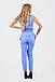 Сучасний та універсальний брючний костюм-двійка, блакитний, фото 4