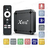 Смарт ТВ приставка X96Q RK3518 2/16 Гб Android TV 14 Smart Box