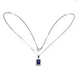 Підвіска. Натуральний танзаніт. Срібло 925., фото 2