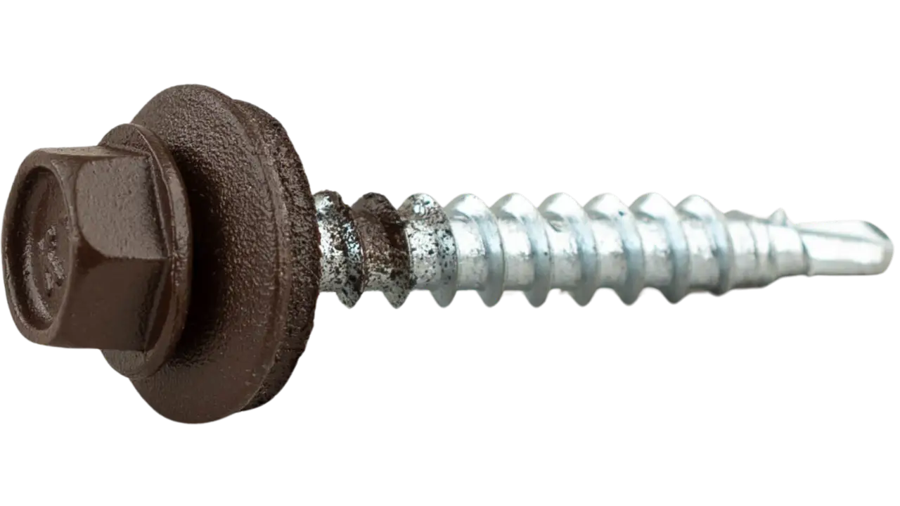 Саморіз покрівельний по дереву 48*35 8017 (250шт), фото 1