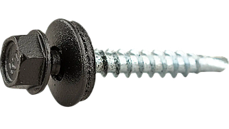 Саморіз покрівельний по дереву 48*35 9005 (250шт)