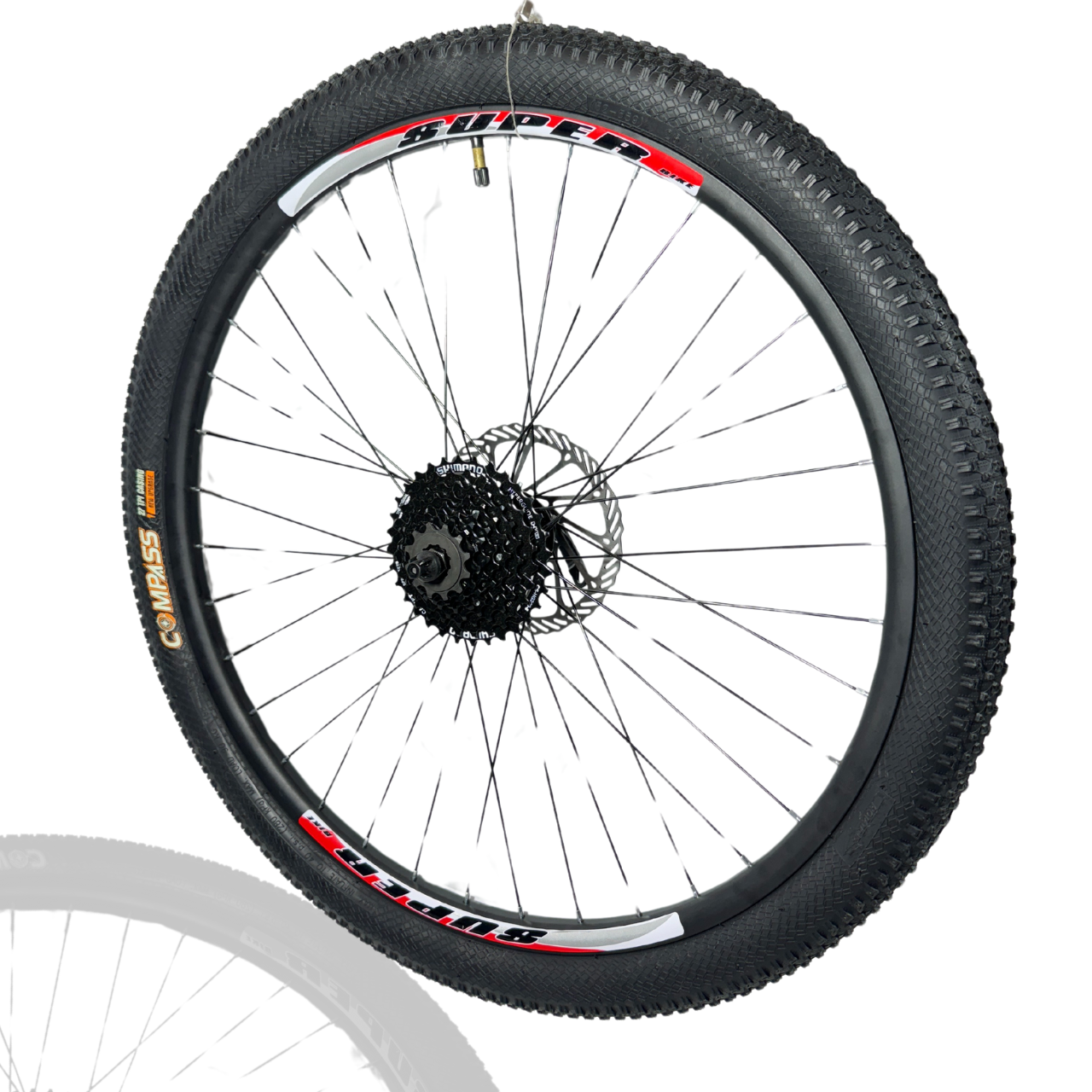 Колесо велосипеда в зборі заднє 26 TITAN СROSS втулка пром КОМПЛЕКТ касета Shimano CS-GG200-8 з Ротором