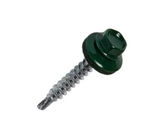 Саморіз покрівельний по дереву 48*35 6005 (250шт)