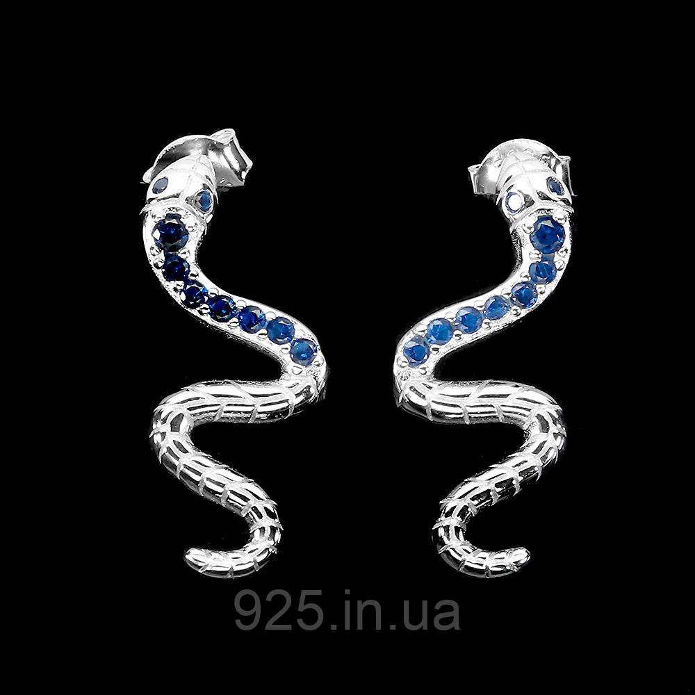Сережки. Кубічний цирконій. Срібло 925., фото 1