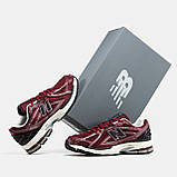 Бордові текстильні чоловічі кросівки New Balance 1906R  Демісезонні кроси Нью Беланс 1906, фото 9