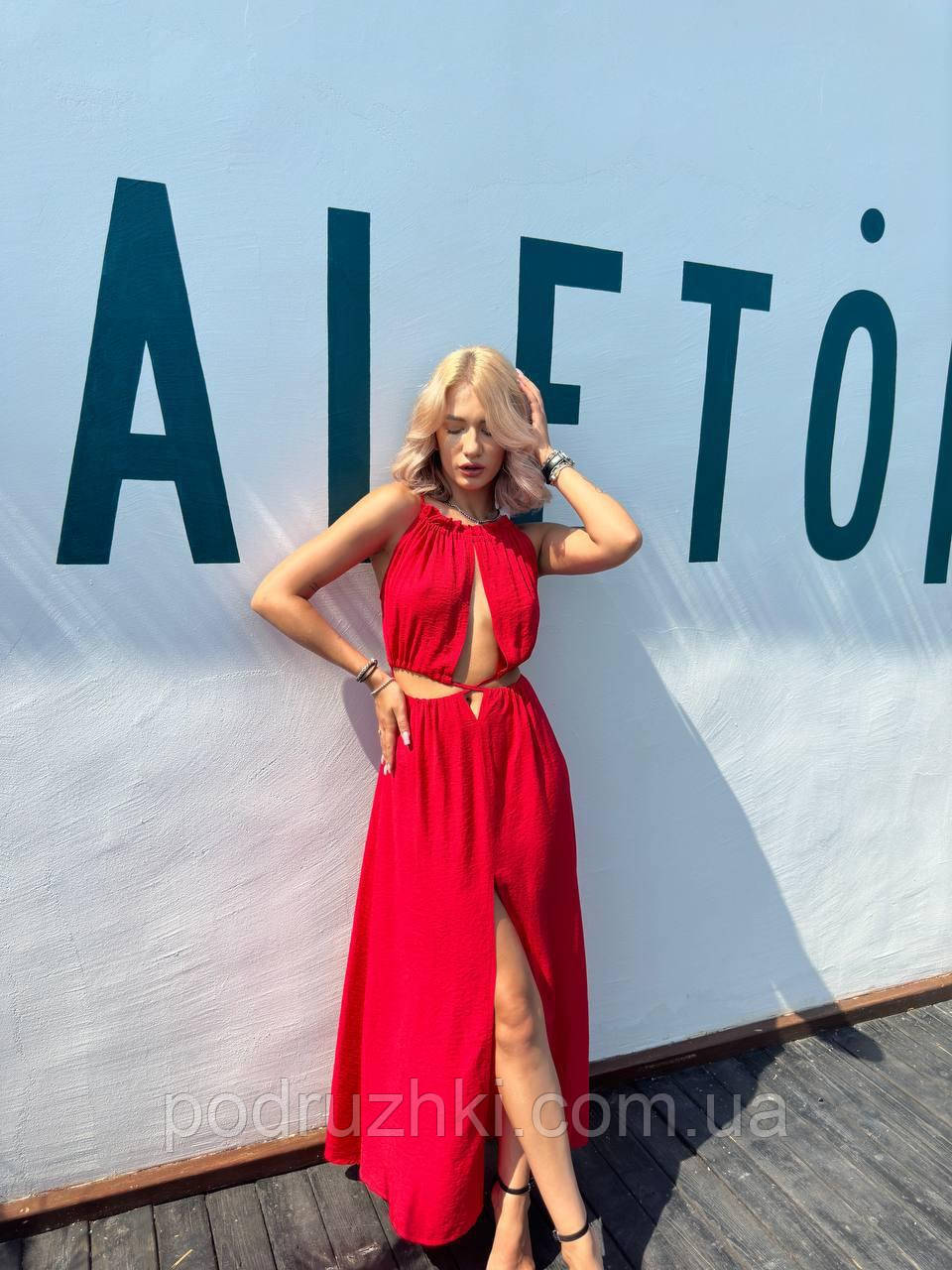 Стильна oversize сукня зі шнурівкою, американський креп/жатка/шовк, розмір 42-48, фото 1