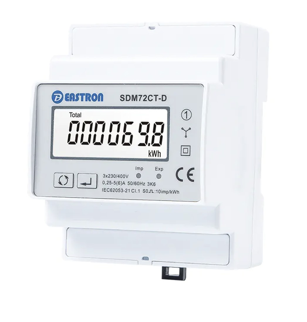 Лічильник Eastron SDM72CT-D трифазний без RS485 Вх.5A на Din (Кл. 1,0), фото 1