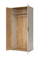 Шафа гардеробна 2Д  Accord Frezo FR8 Кашемір, дуб евок/Дуб евок вертикальна рейка, фото 3