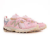 Рожеві шкіряні жіночі кросівки New Balance 610 Pink - демісезонні ню беленс 610, фото 8